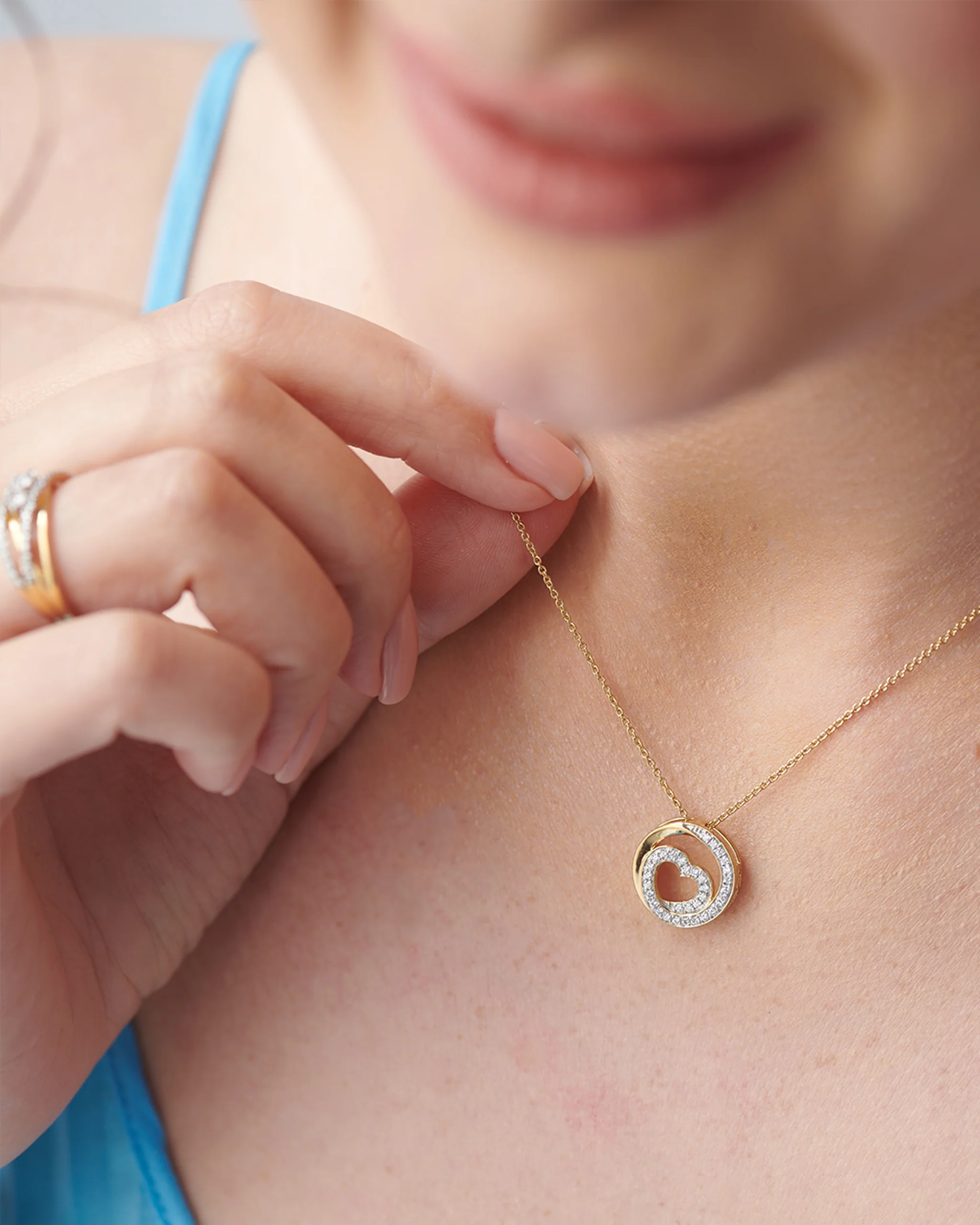 Infinity Diamond Heart Necklace - Image 2