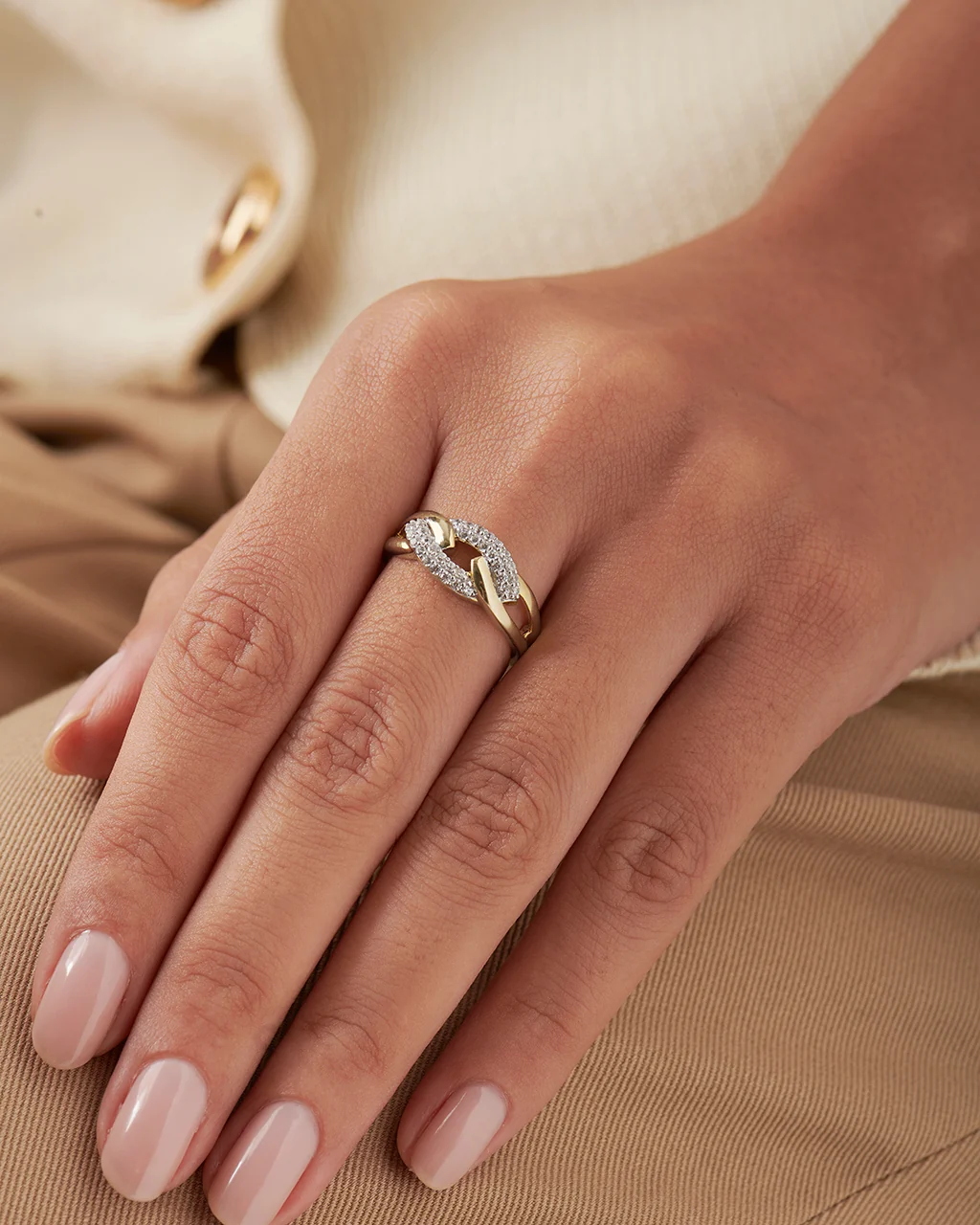 Infinity Tangle Diamond Ring - Image 2