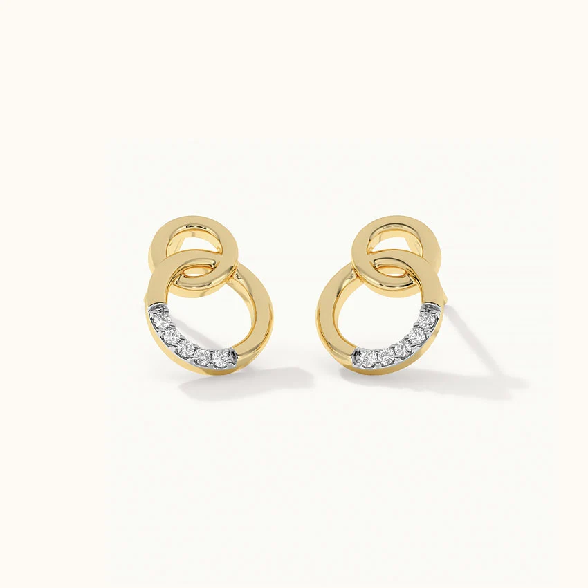 Interlinked Diamond Earrings - Image 7