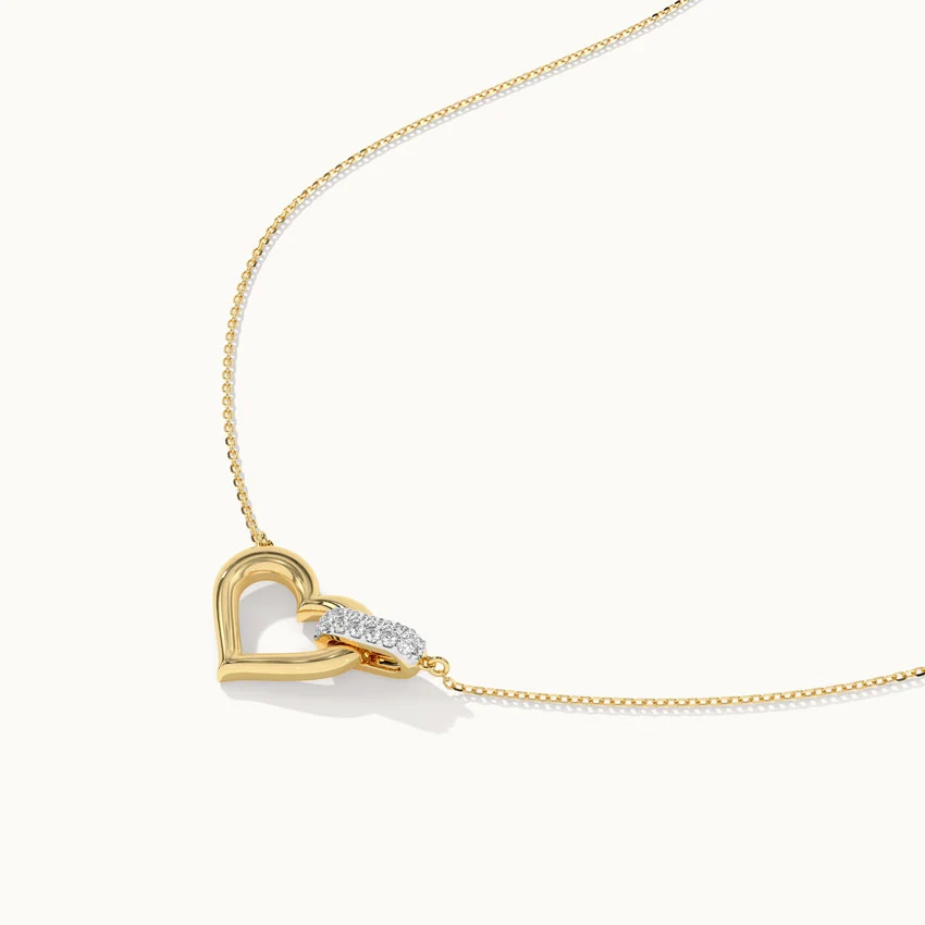 Interlocked Heart Diamond Necklace - Image 6