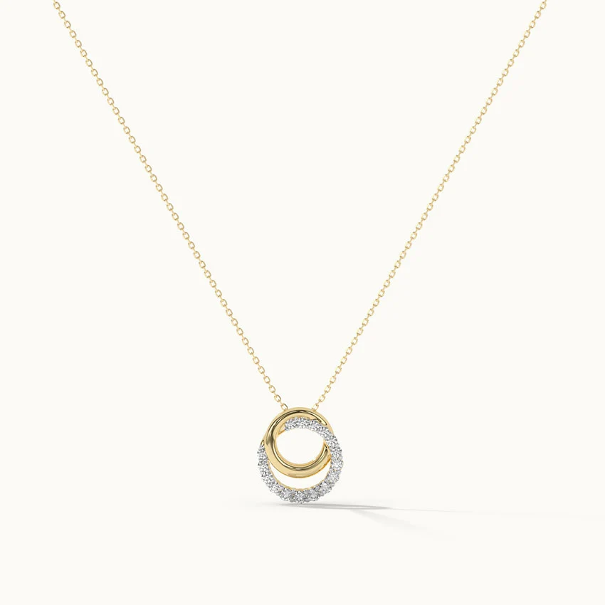 Interlocked Round Diamond Necklace - Image 3