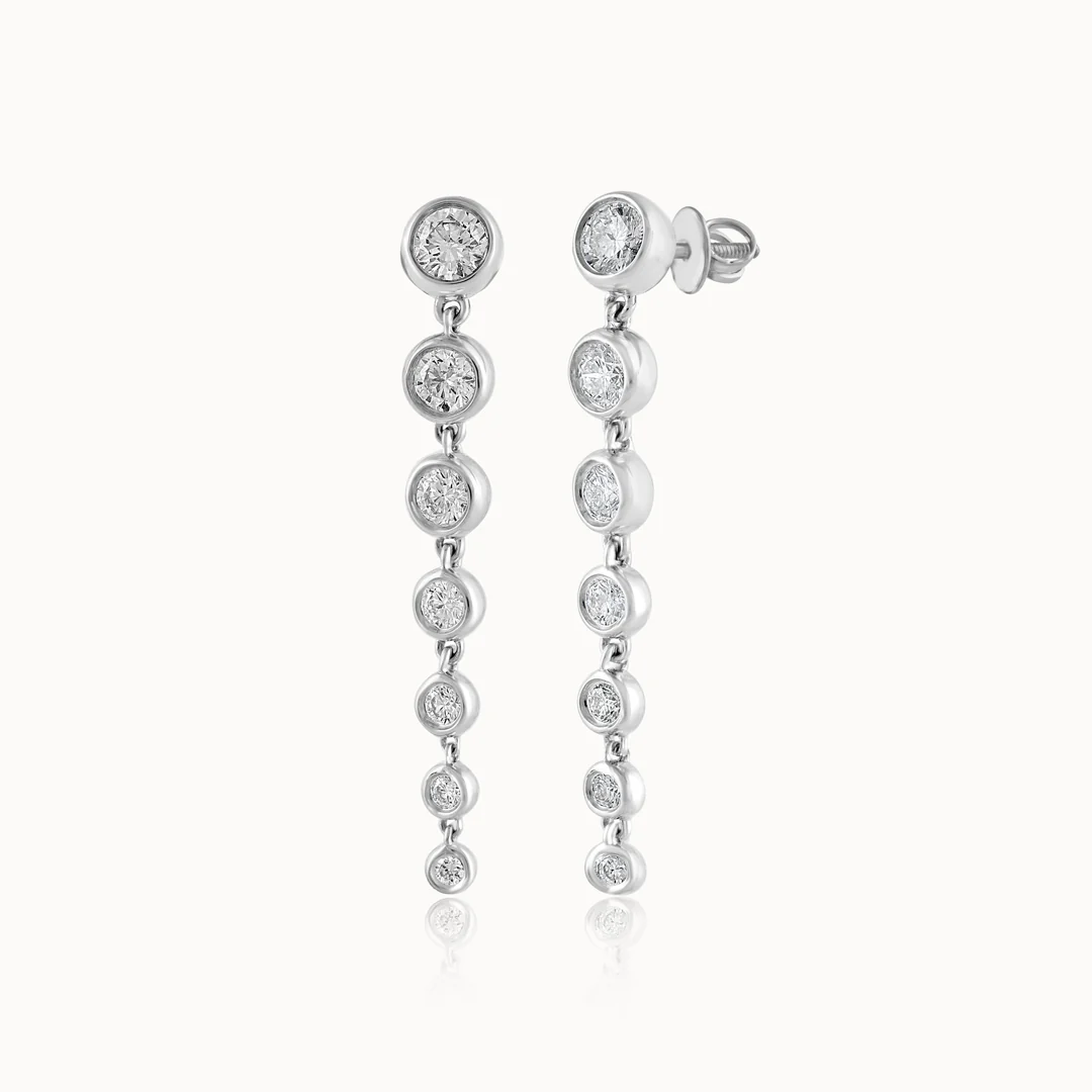 Journey Diamond Drop Earrings - Image 3