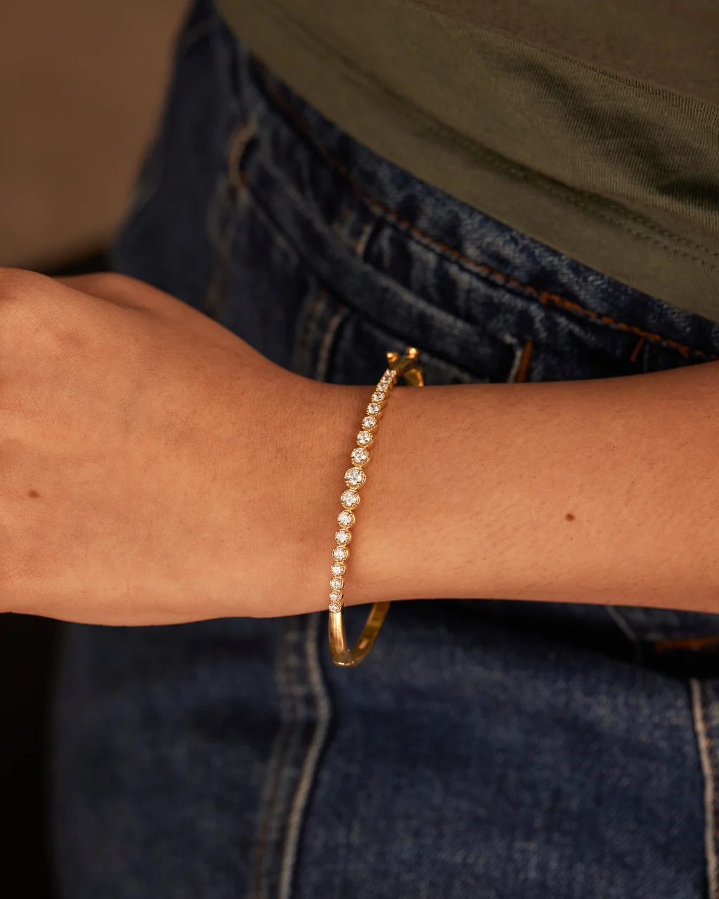Journey Diamond Oval Bracelet - Image 2