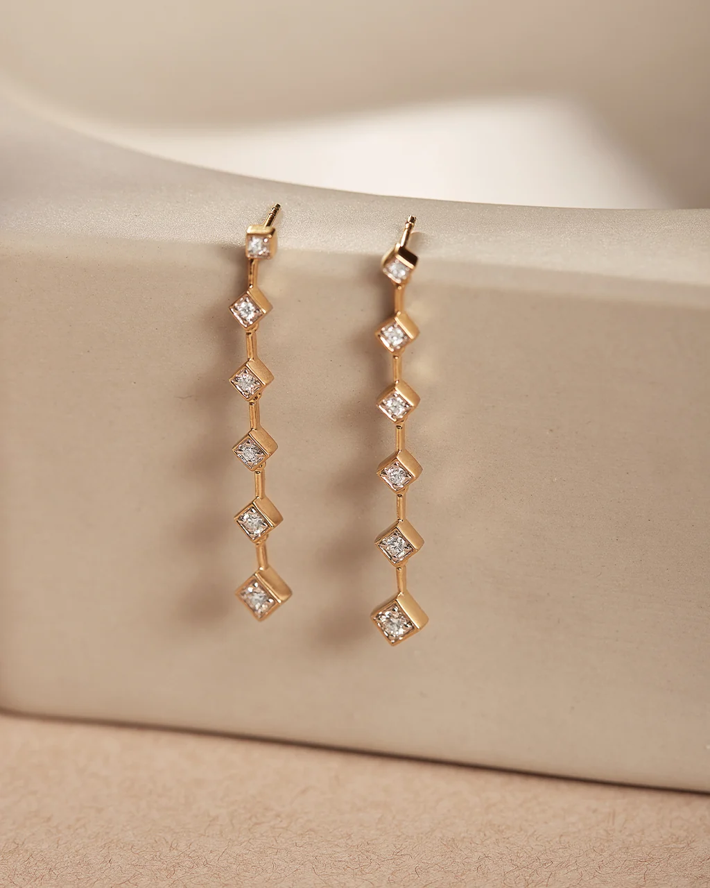 Kite Diamond Drop Earrings - Image 5