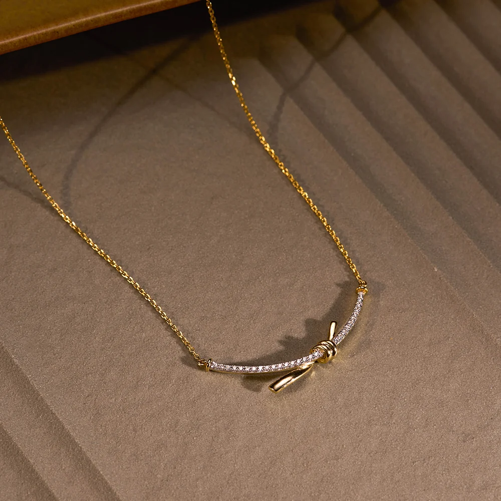 Knotted Diamond Necklace
