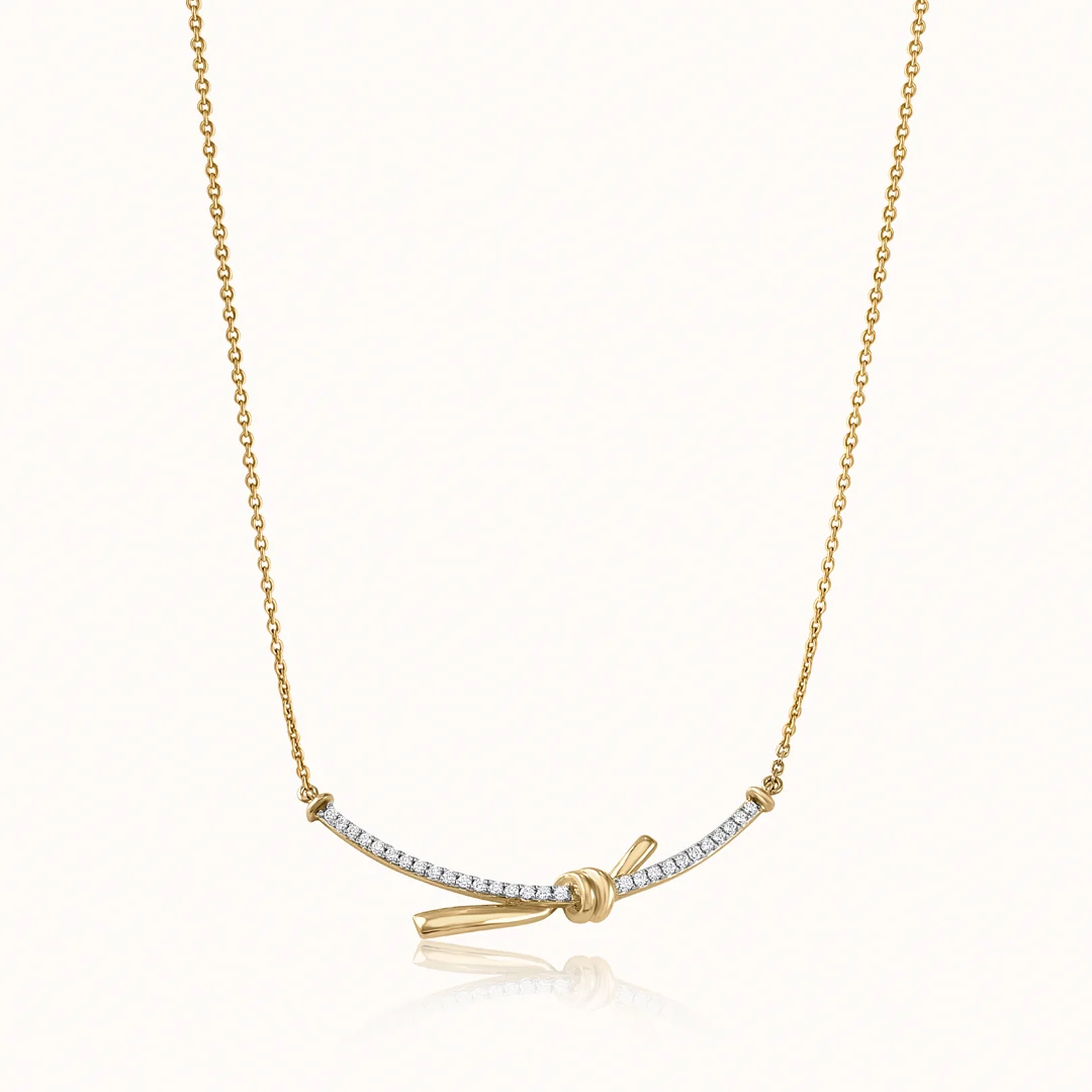 Knotted Diamond Necklace - Image 3