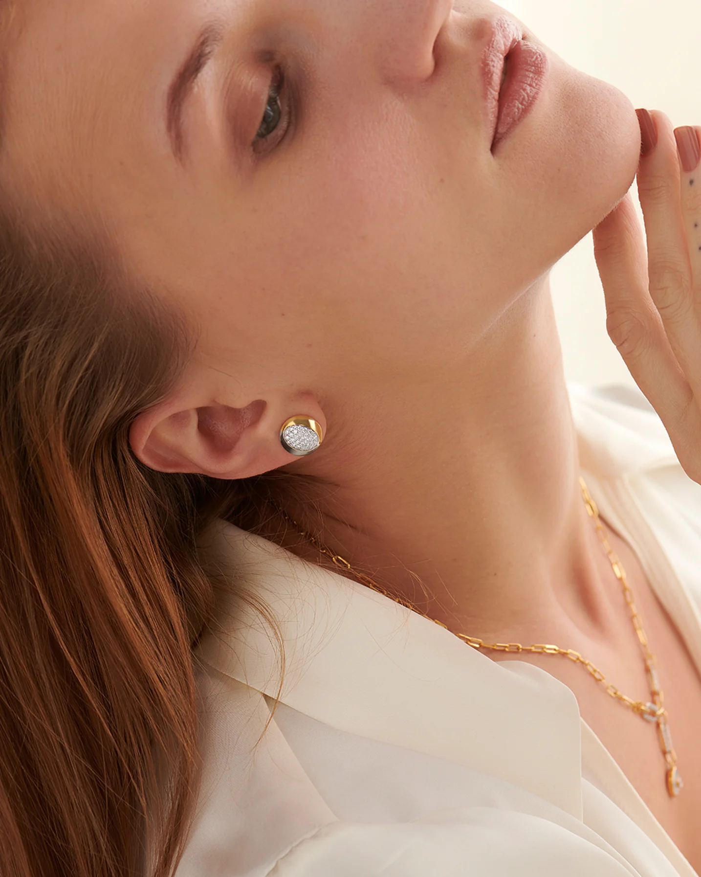 Large Two-Tone Earrings - Image 2