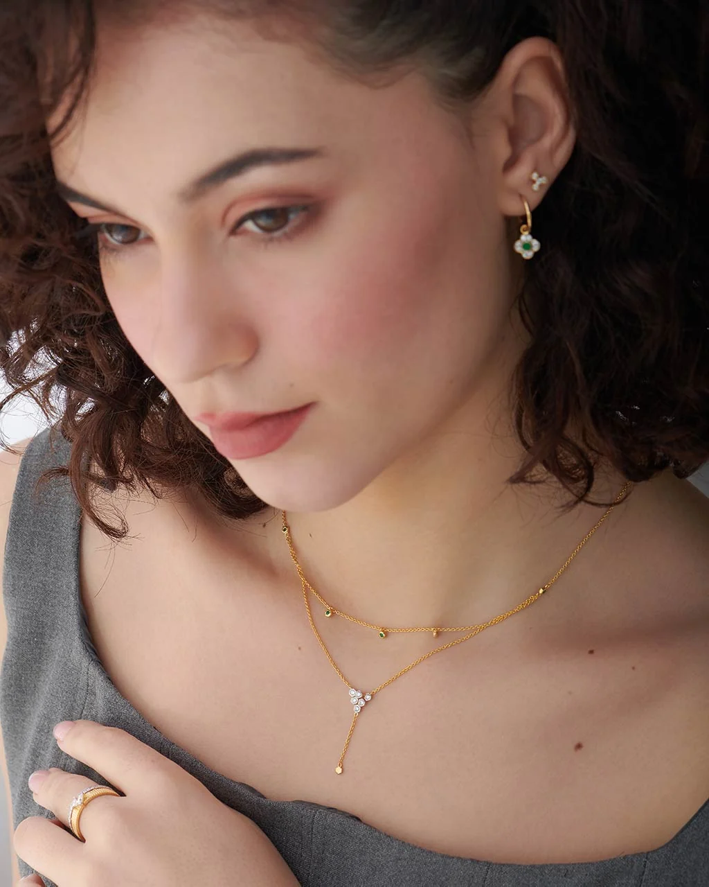 Layered Diamond Necklace - Image 4