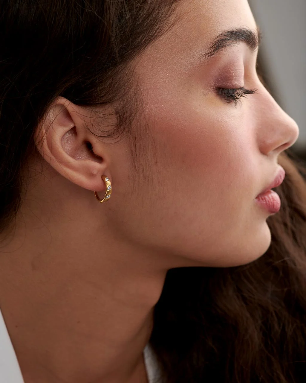 Leaf Station Diamond Hoops - Image 4