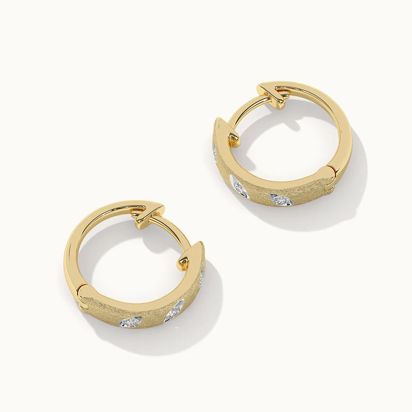 Leaf Station Diamond Hoops - Image 7