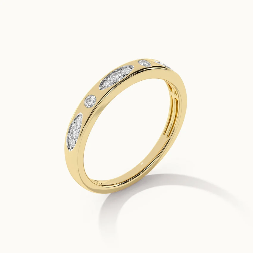 Leafy Diamond Stackable Band - Image 5