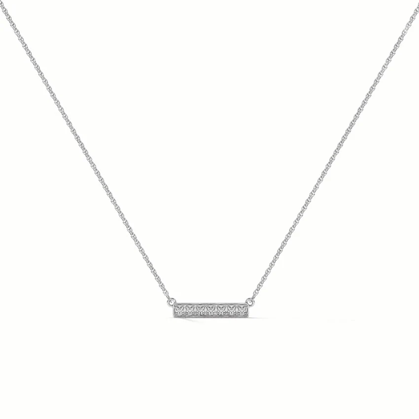 Line Diamond Bar Necklace - Image 3