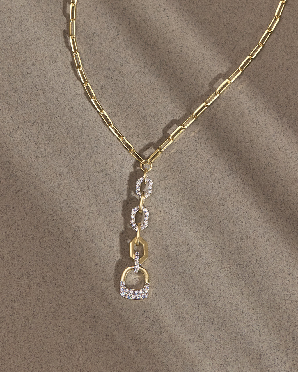 Linear Link Drop Necklace - Image 5