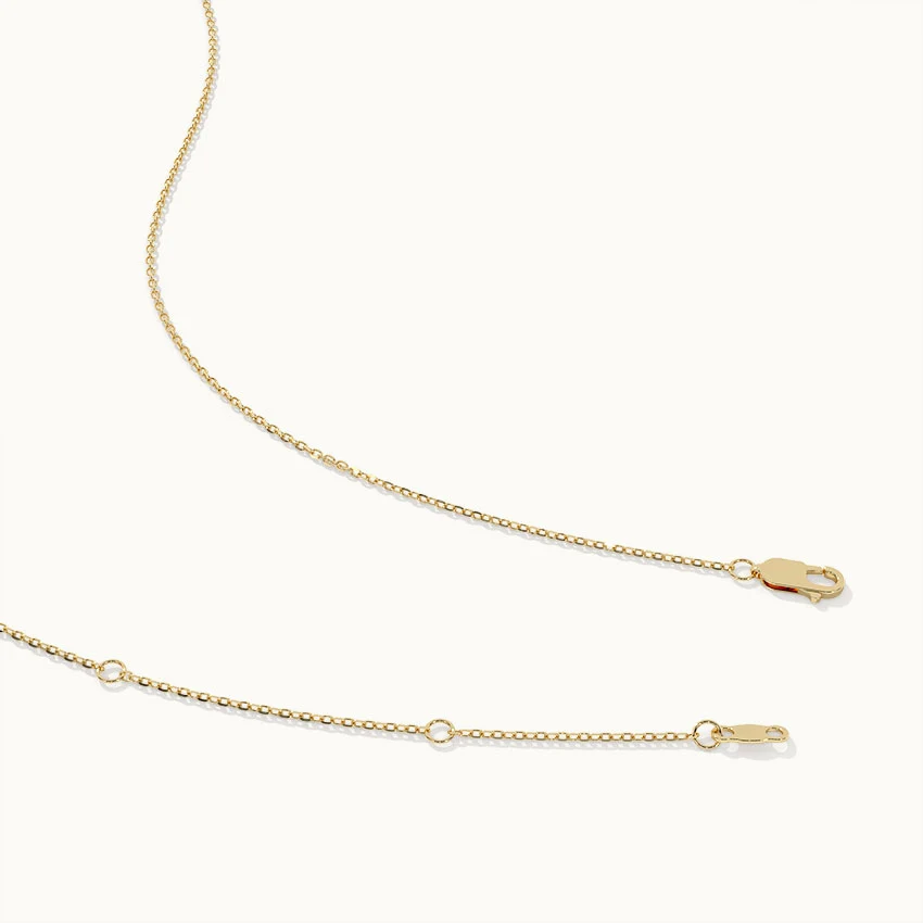 Linked Chain Diamond Bar Necklace - Image 6
