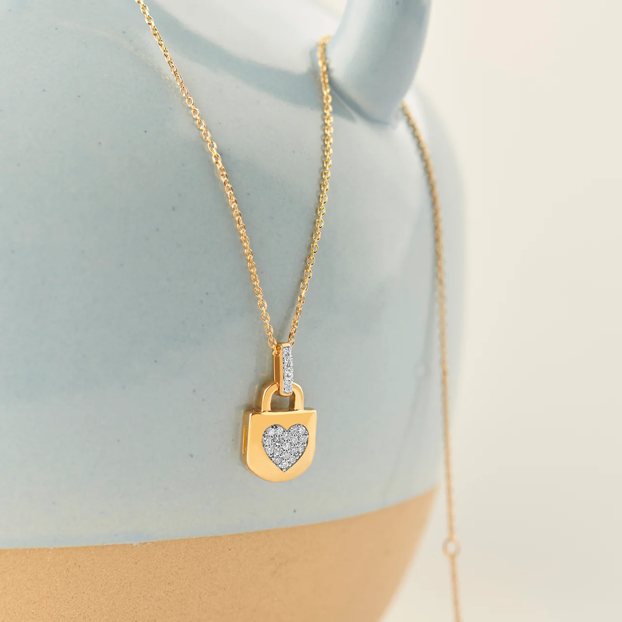 Lock Your Heart Diamond Necklace