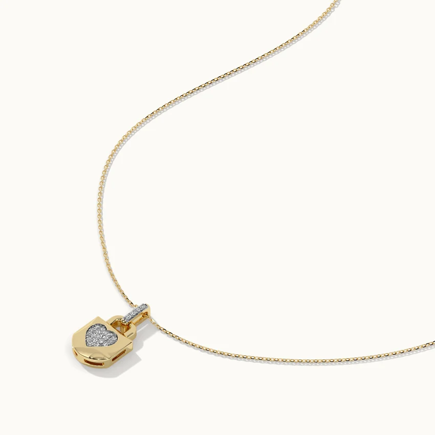 Lock Your Heart Diamond Necklace - Image 4