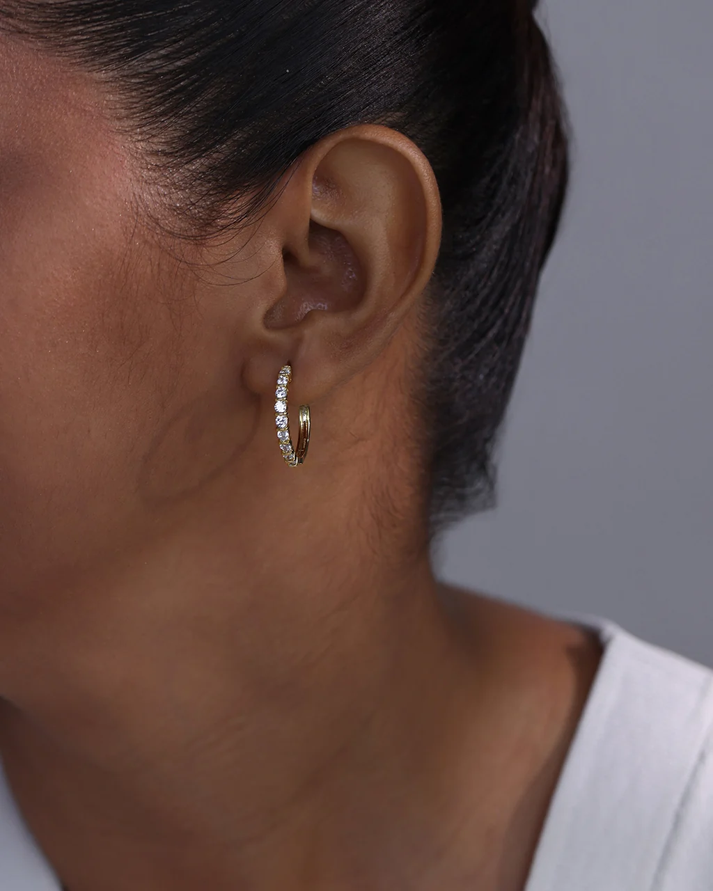 Lumina Classic Diamond Hoops - Image 2