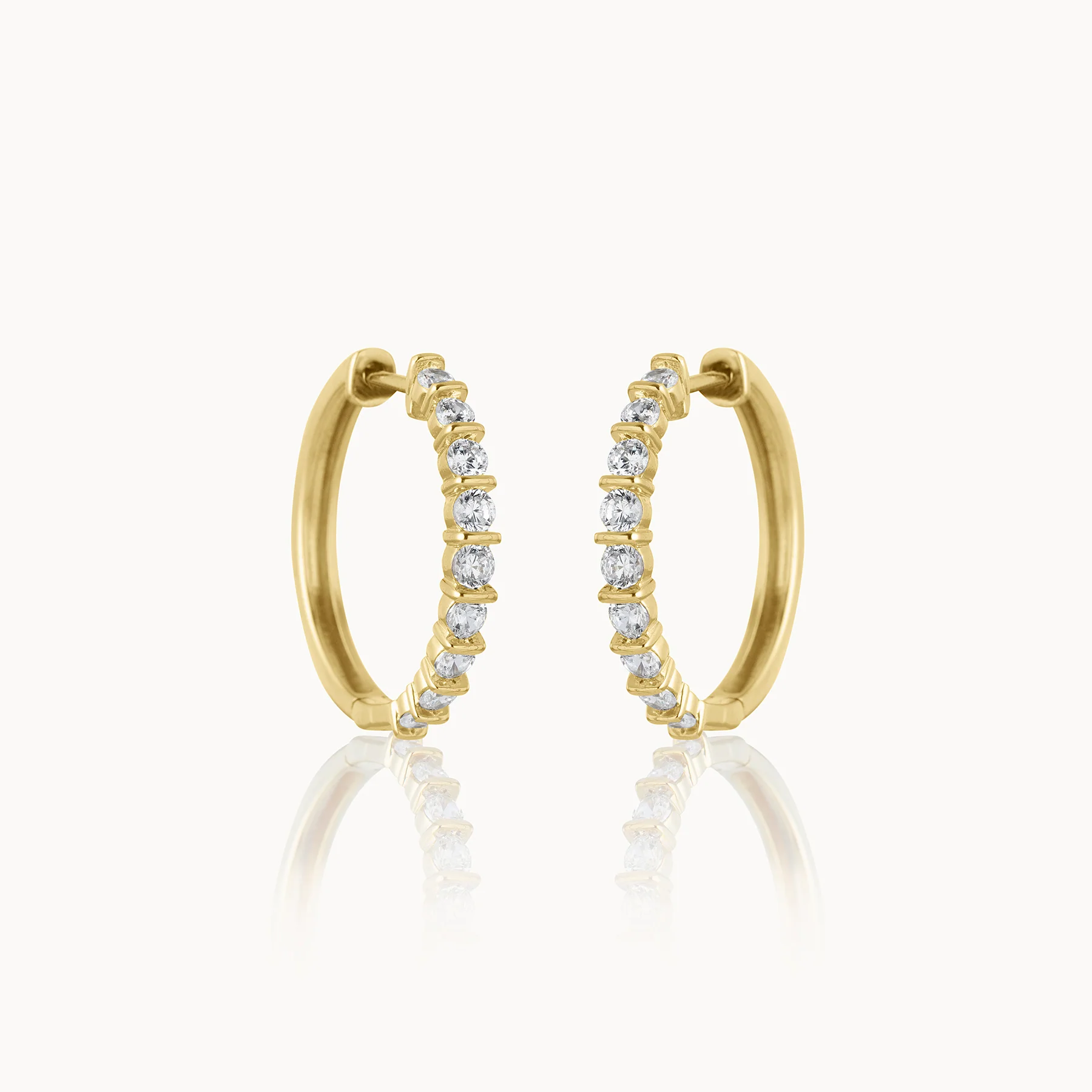 Lumina Classic Diamond Hoops - Image 3
