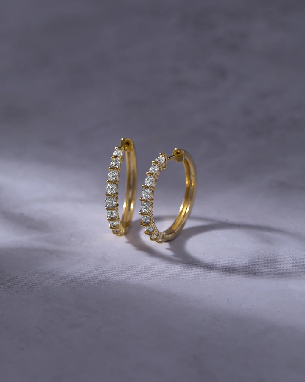 Lumina Classic Diamond Hoops - Image 5