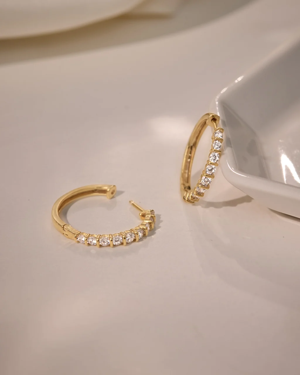 Lumina Classic Diamond Hoops - Image 6