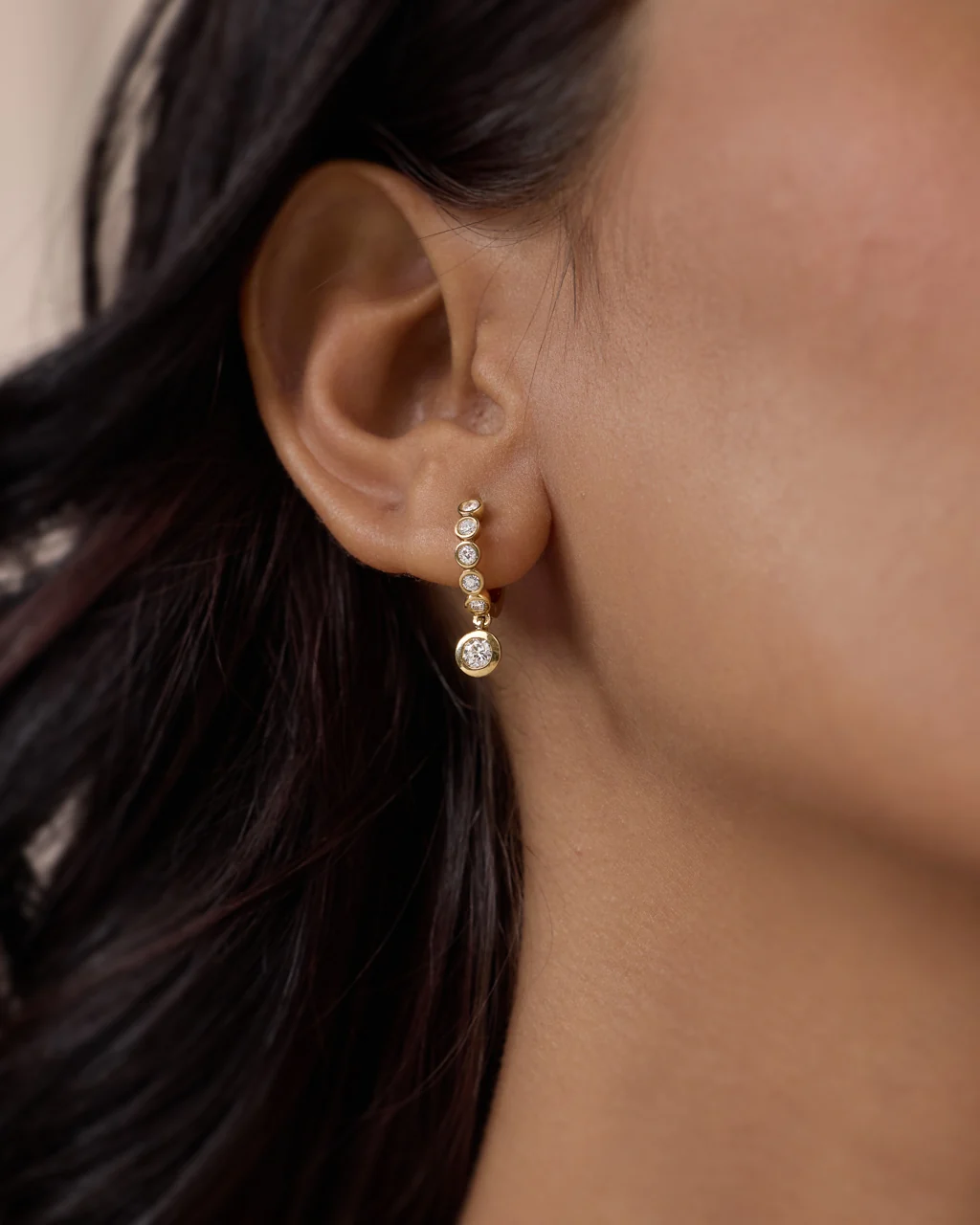 Luster Diamond Hoops - Image 2