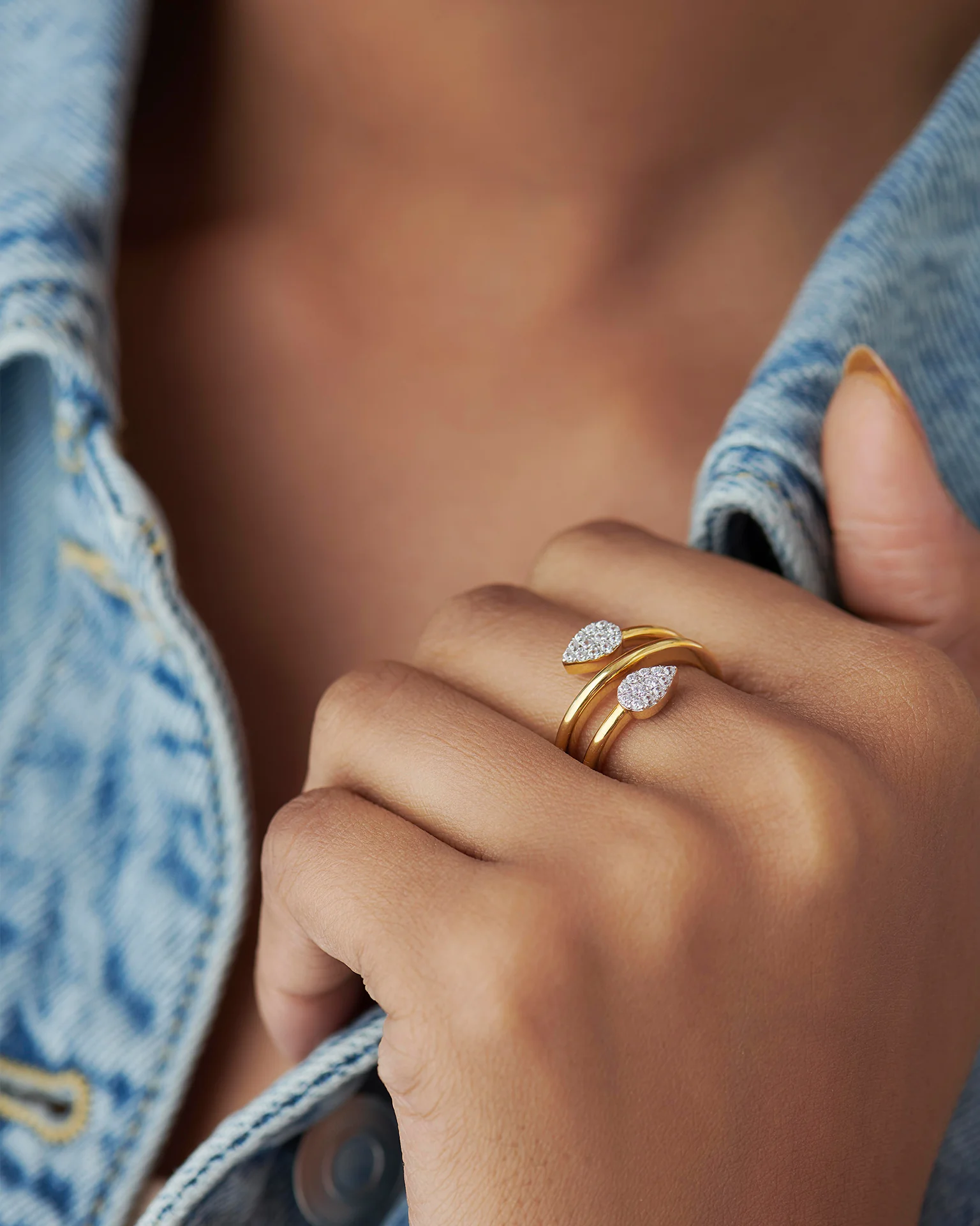 Lustrous Diamond Coil Ring - Image 2
