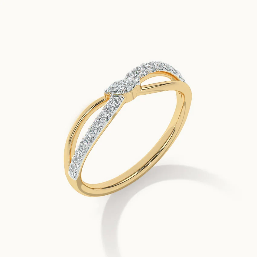 Marquise Diamond Infinity Ring - Image 6
