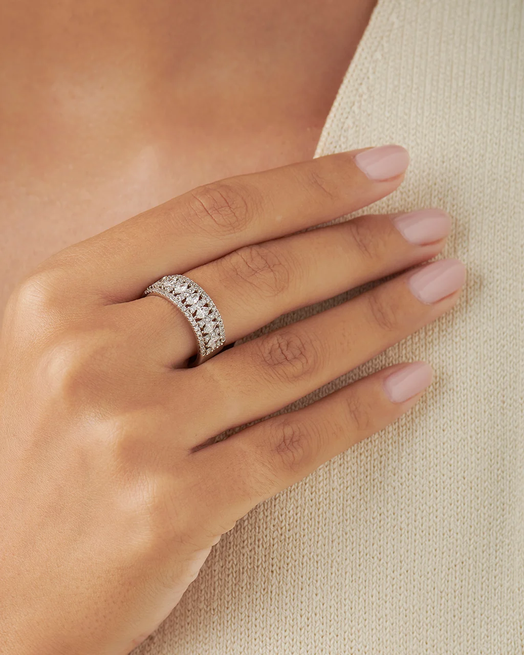 Marquise Row Diamond Ring - Image 2