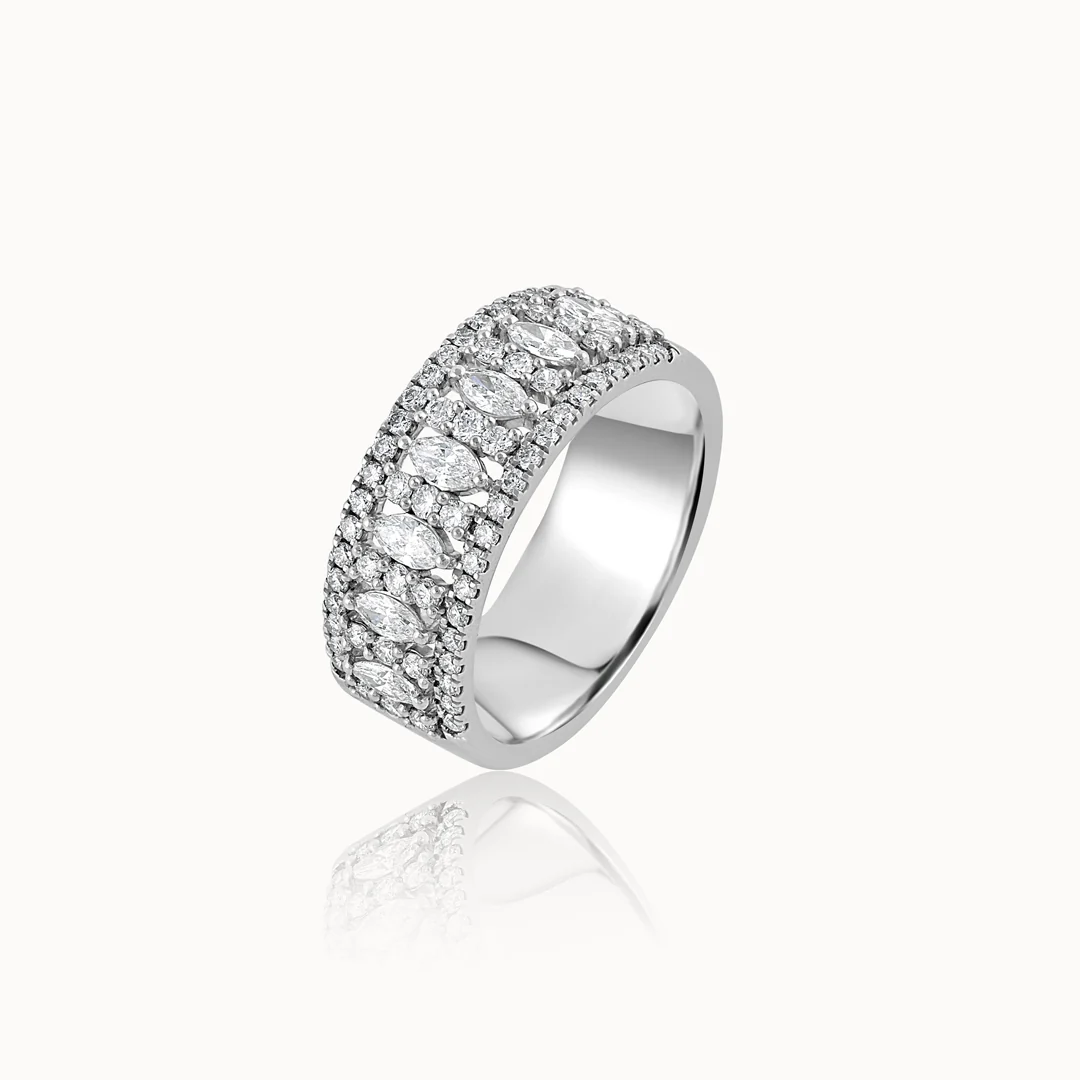 Marquise Row Diamond Ring - Image 3