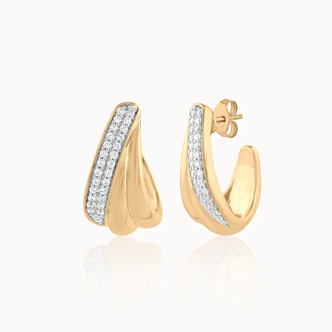 Metallic Diamond Hoops - Image 3