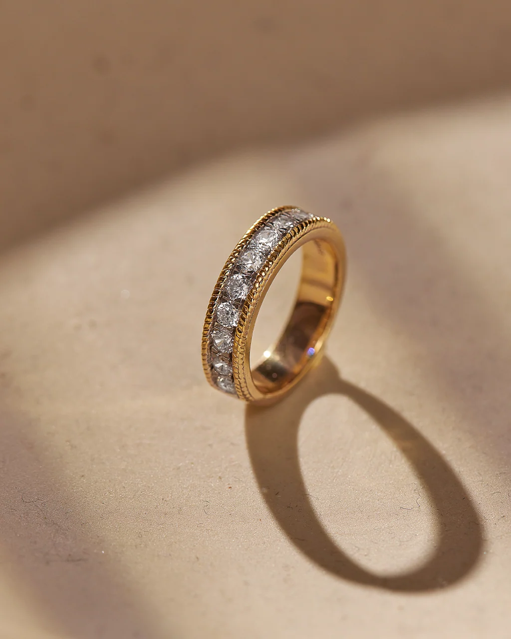 Milgrain Half Eternity Diamond Band - Image 6