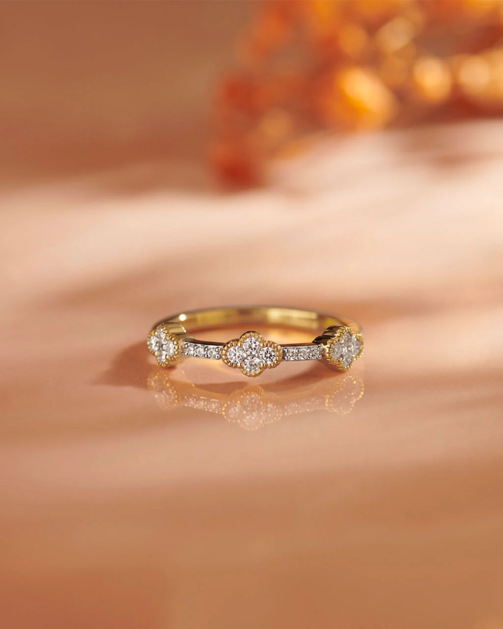 Three-Flower Diamond Ring - Image 5