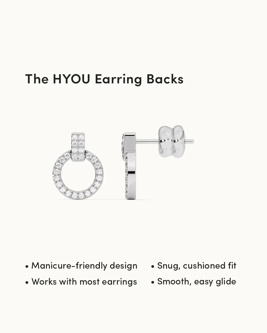 Open Circle Diamond Earrings - Image 3