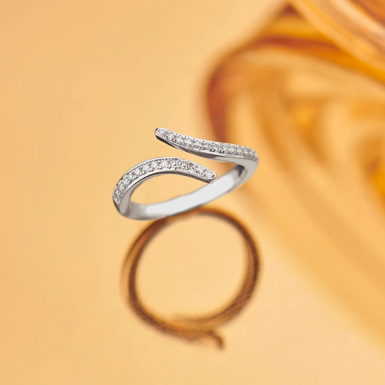 Open Wrap Diamond Band