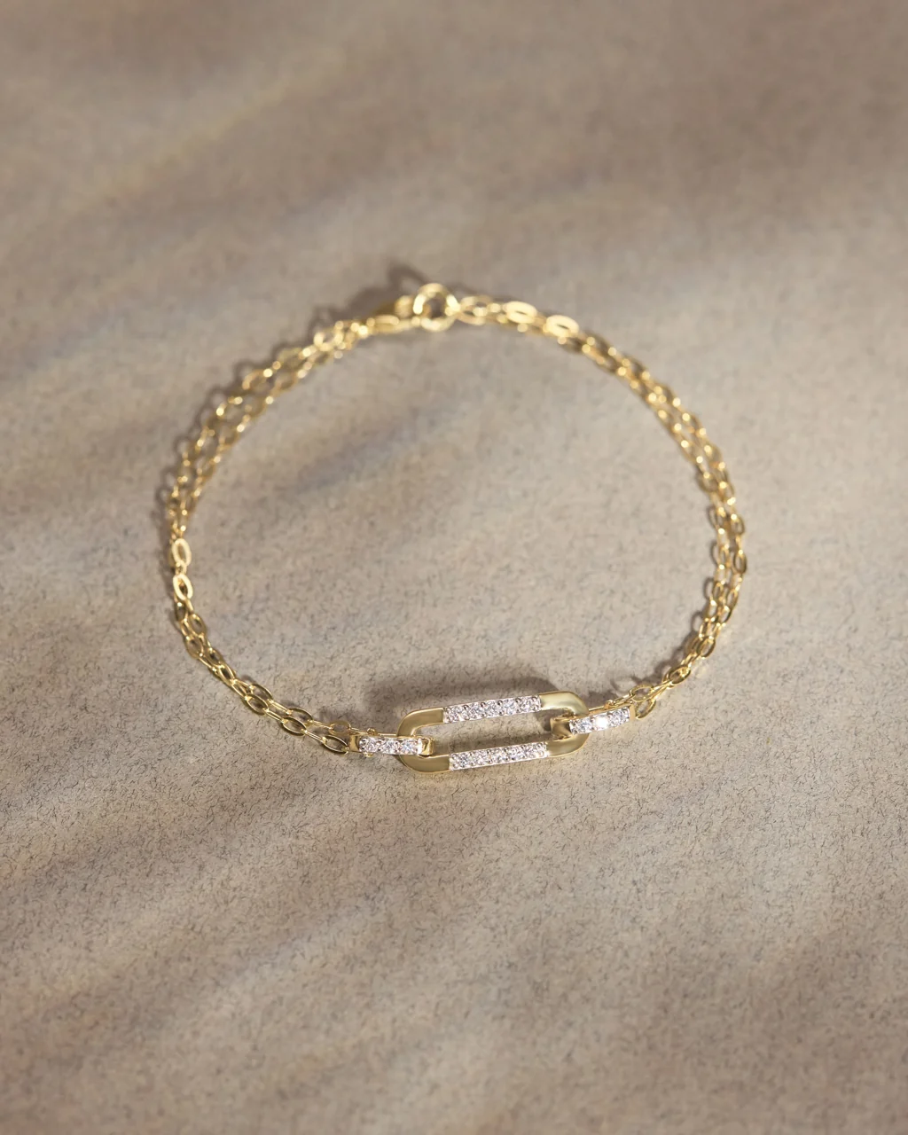 Oval Link Diamond Bracelet - Image 5