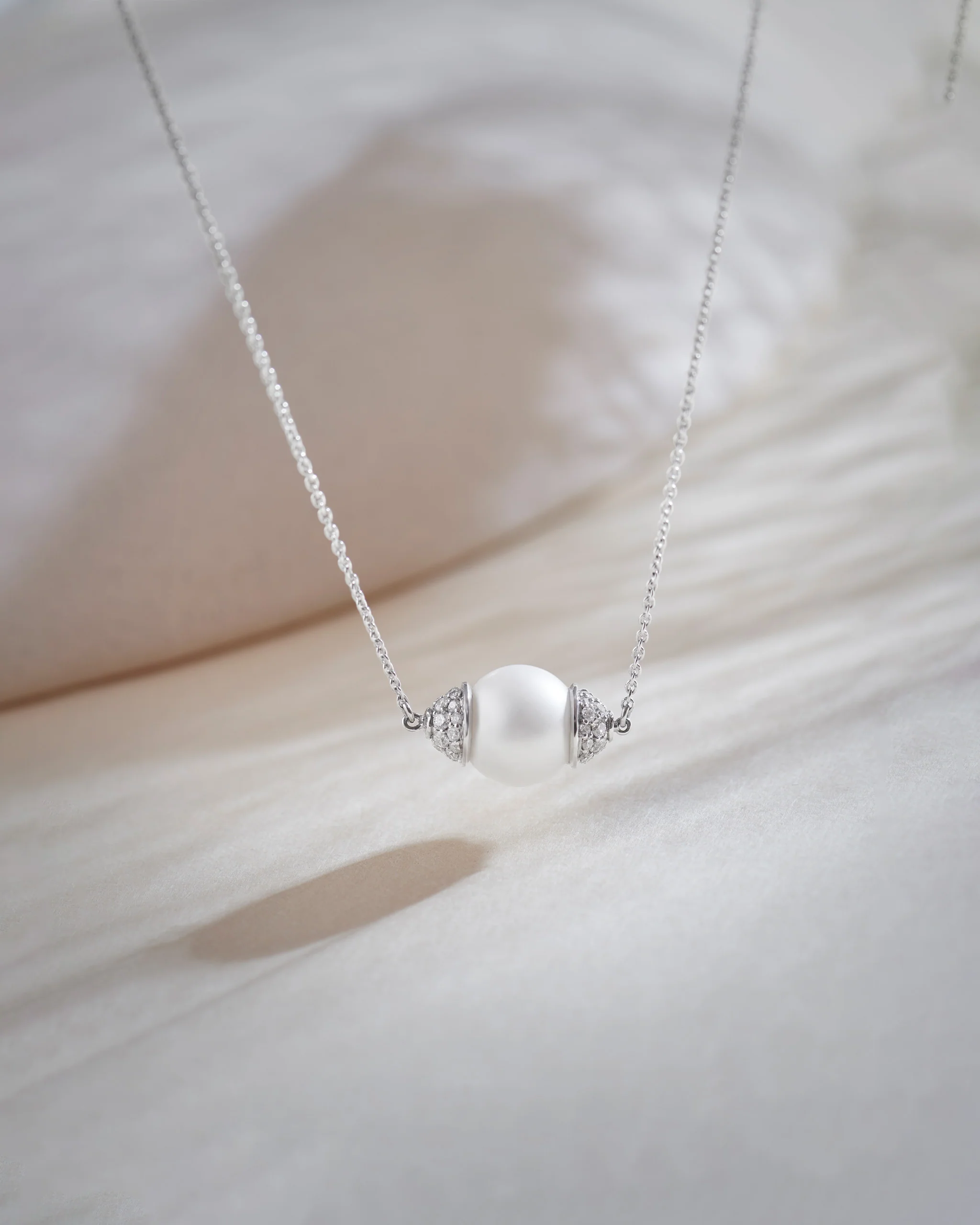 Panaroma Diamond Pearl Necklace - Image 6