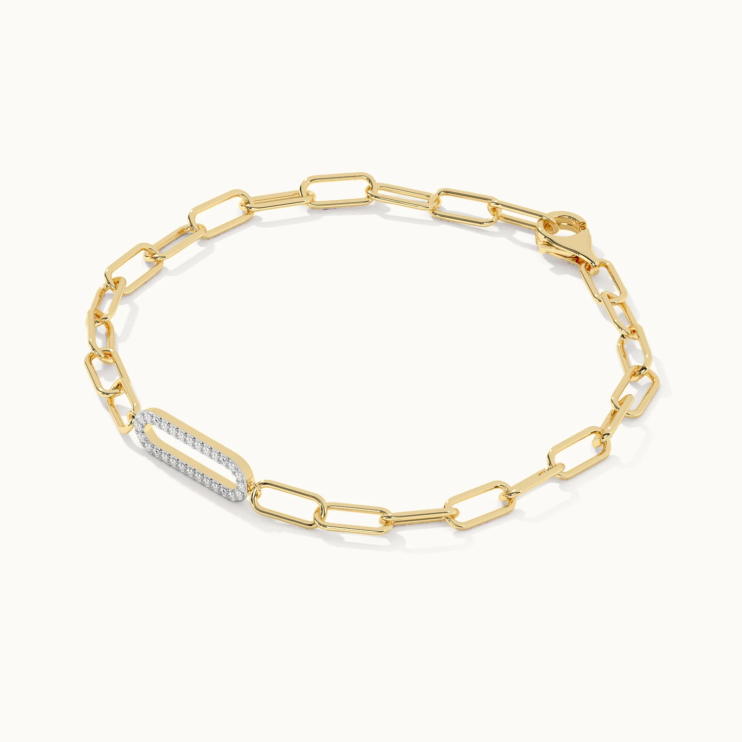 Paperclip Diamond Bracelet - Image 5