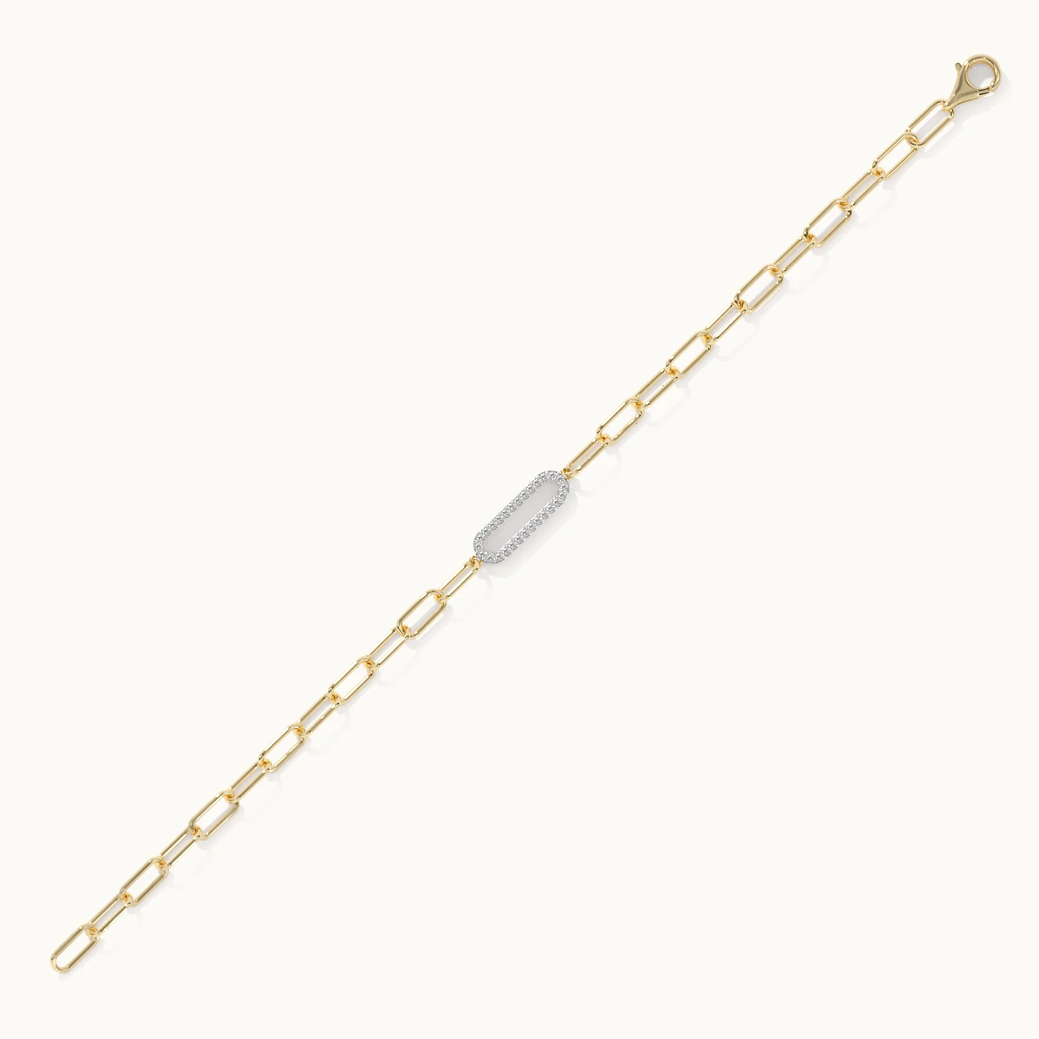 Paperclip Diamond Bracelet - Image 6