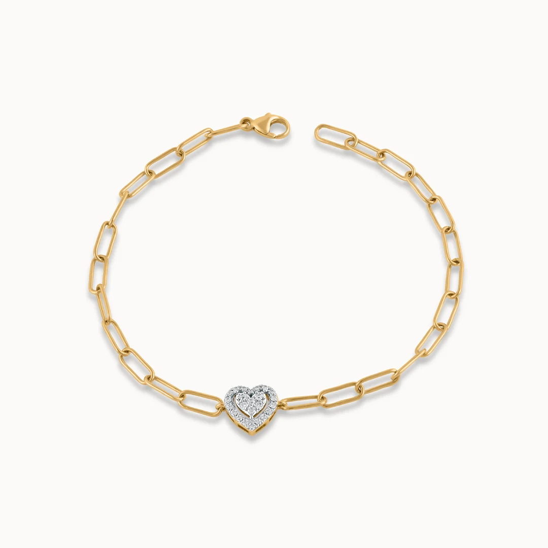 Paperclip Elegant Heart Bracelet - Image 3