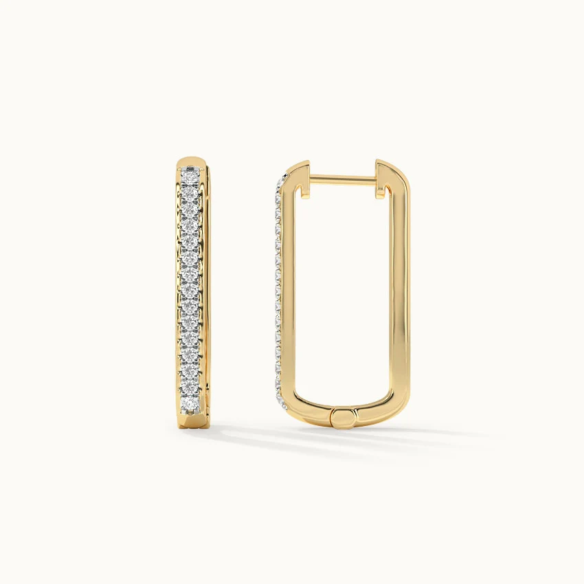 Paperclip Large Diamond Hoops - Image 6