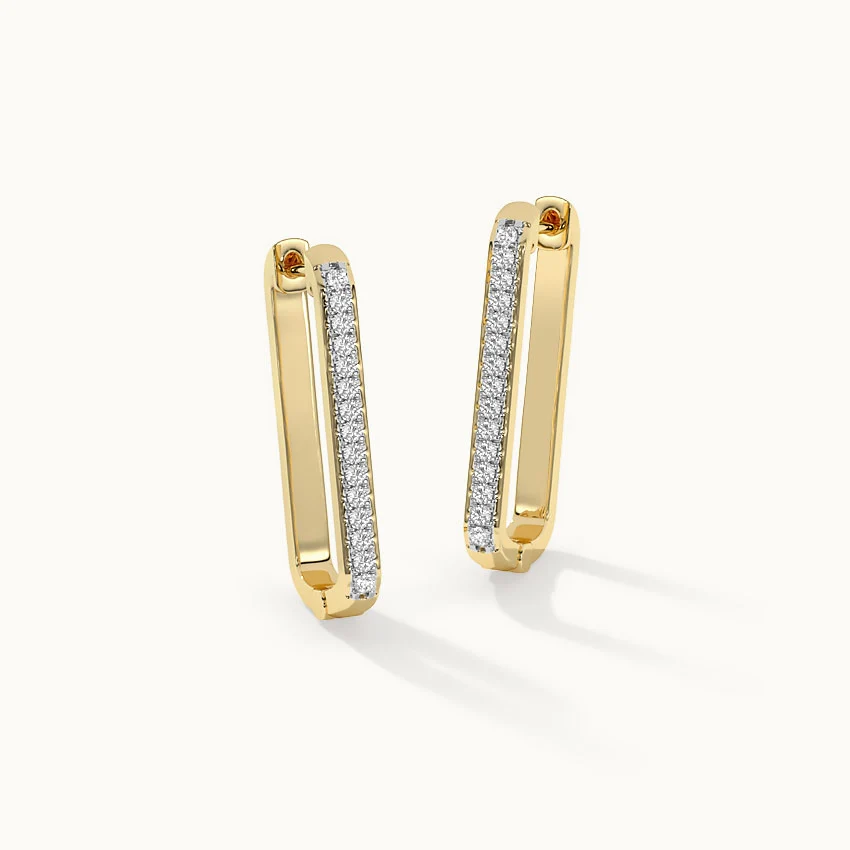 Paperclip Large Diamond Hoops - Image 7
