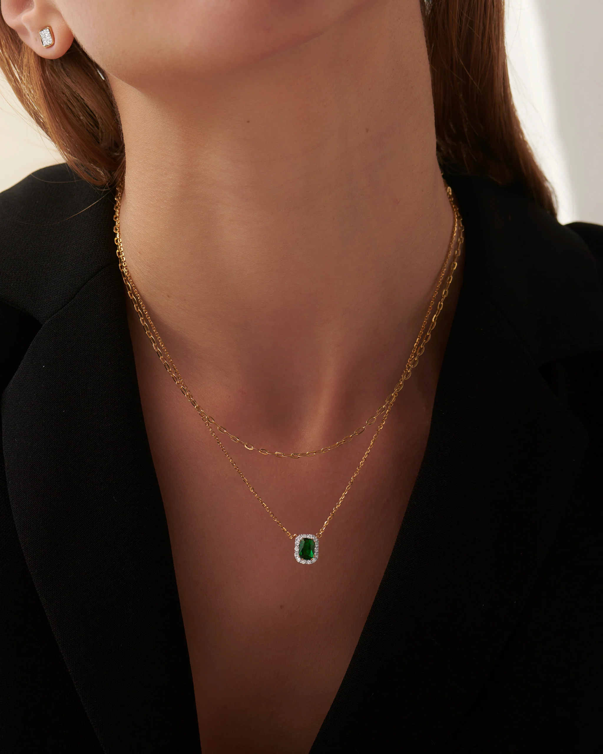 Paperclip Yellow Thin Chain Necklace - Image 4