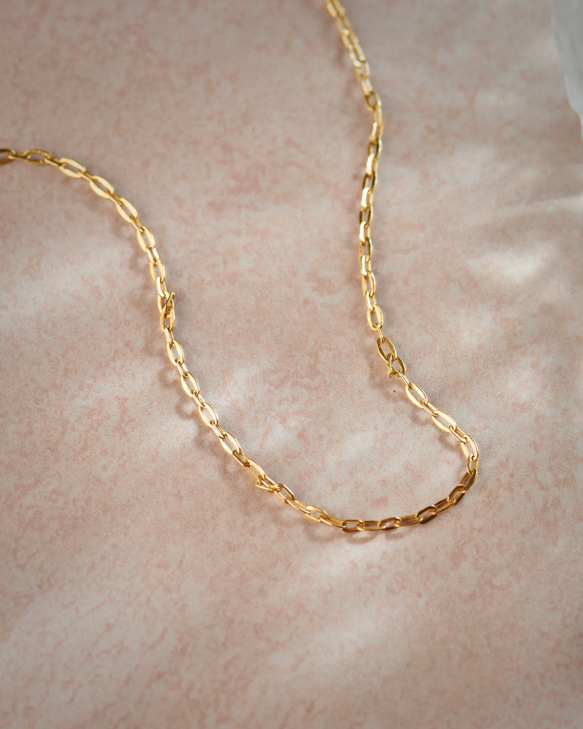 Paperclip Yellow Thin Chain Necklace - Image 6