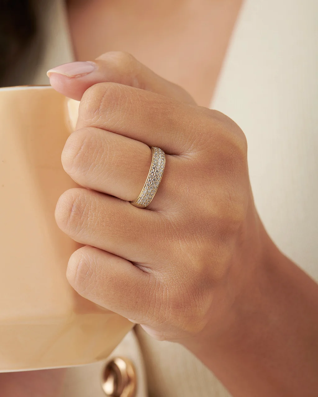 Pave Diamond Glimmer Band - Image 2