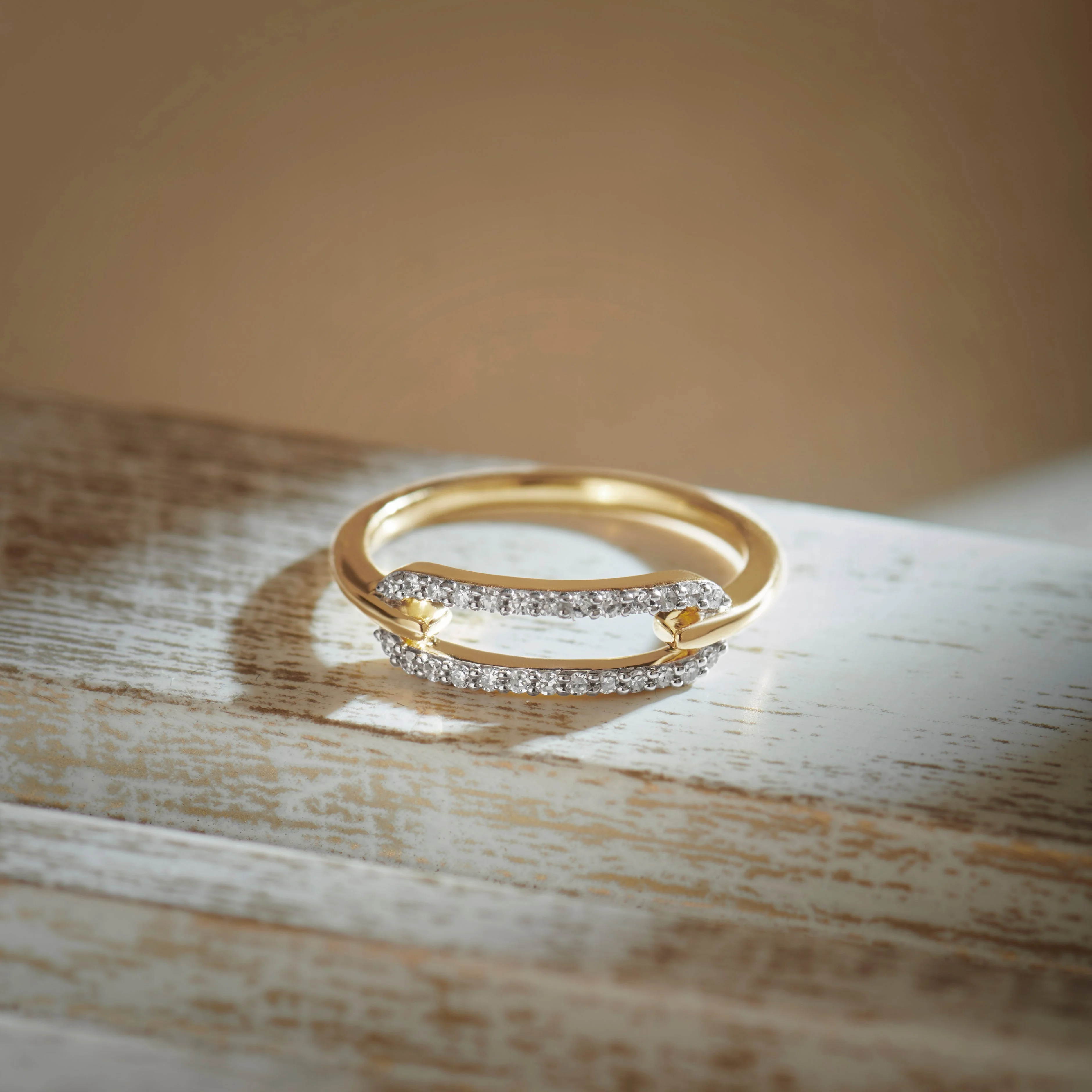 Pave Diamond Paperclip Ring - Image 6