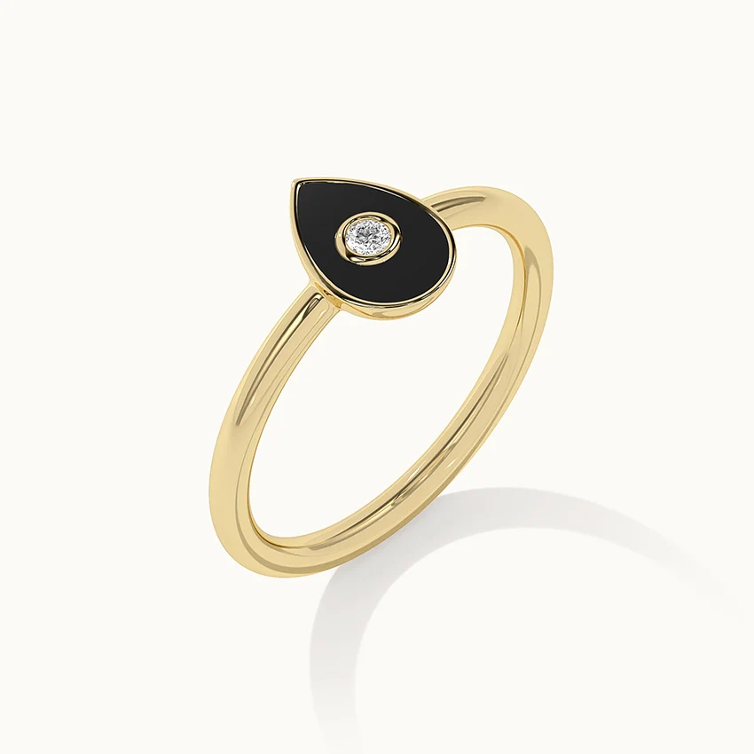 Pear Cera Diamond Ring - Image 6