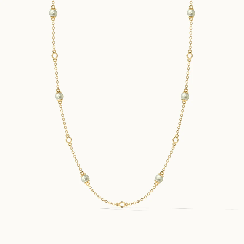 Pearl Station Necklace - Image 3