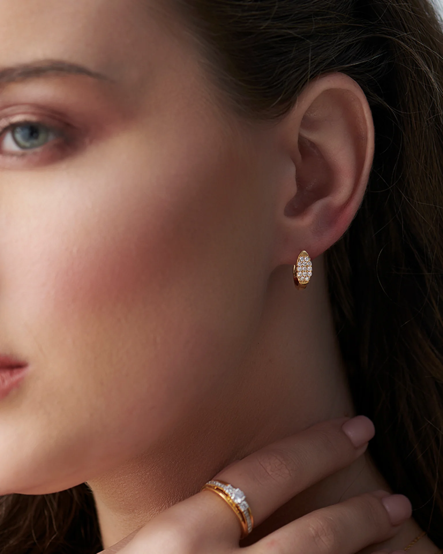 Petal Diamond Hoops - Image 2