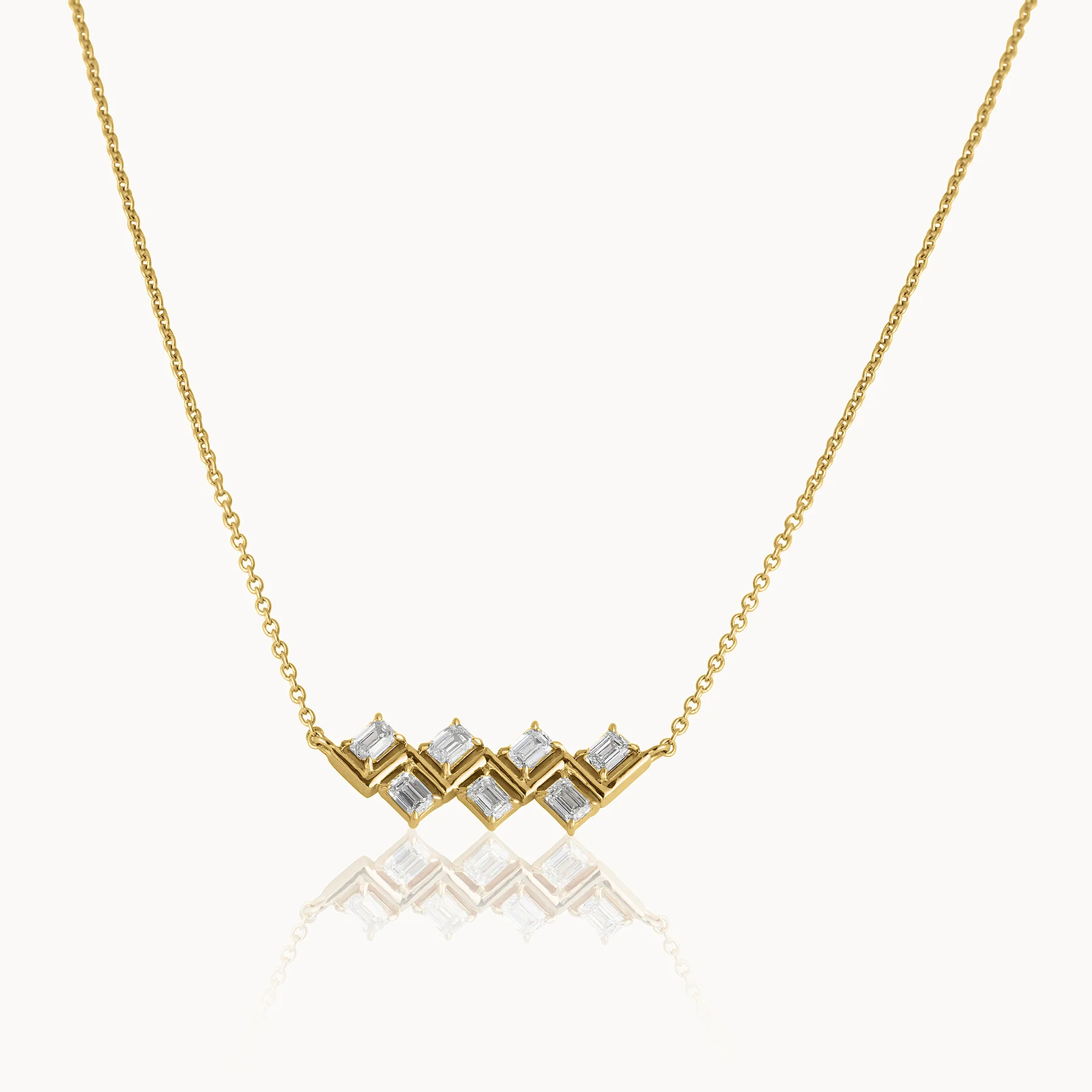 Radiant Diamond Bar Necklace - Image 3