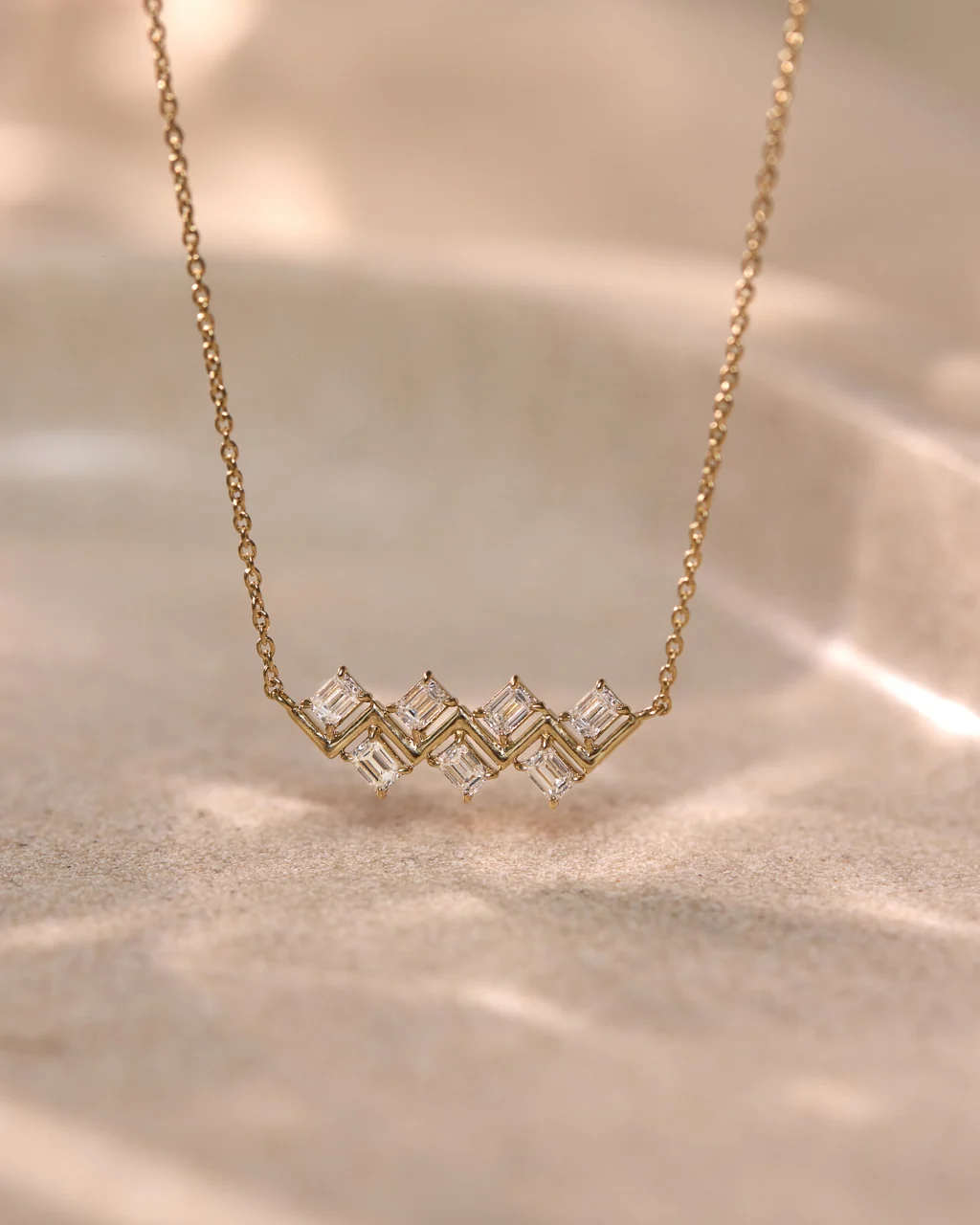 Radiant Diamond Bar Necklace - Image 6